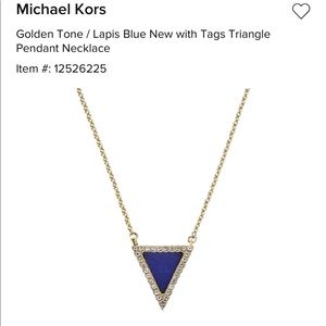 💙Michael Kors Pendant Necklace Gold/Blue💙